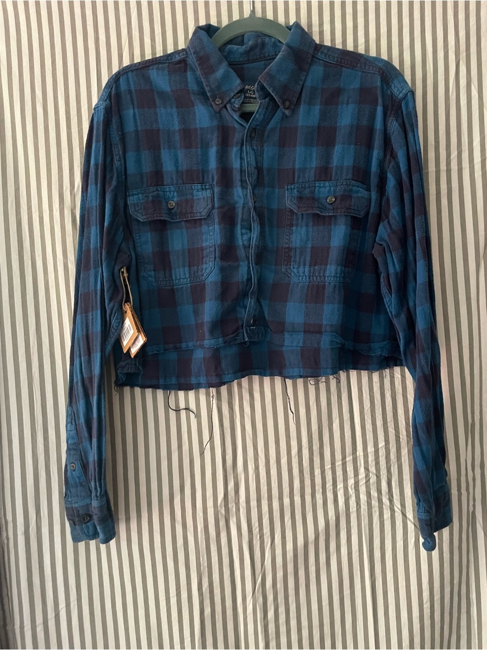 Grungy Flannel Crop Top